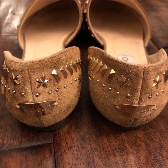 Jimmy Choo Studded Suede Flats - Picture 3 of 5